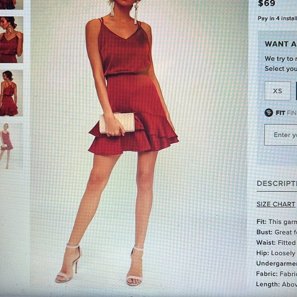 “Lulu’s: On The Floor Satin Ruffle Dress size small” - Picture 12 of 12